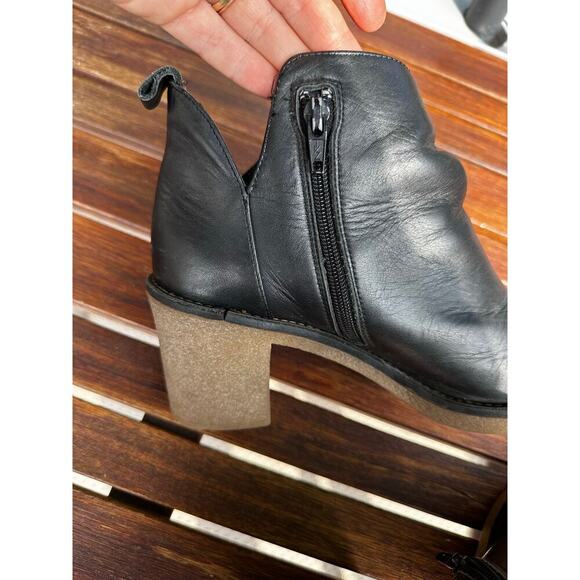 MIDAS Women's Black Leather Heeled Ankle Boots Size EU38/US 7.5-8 - Picture 3 of 8
